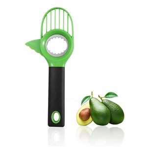 Multi functional 3 in 1 with good grip handle stainless steel avocado slicer tool