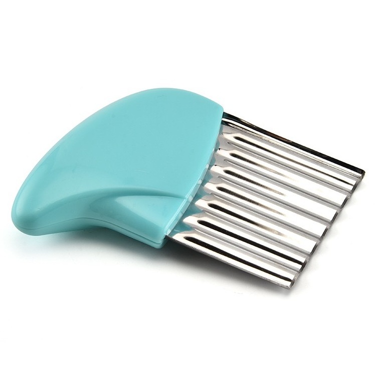 Crinkle cutter salad chopping knife waved shape slicer stainless steel potato chip french fries cutter knife