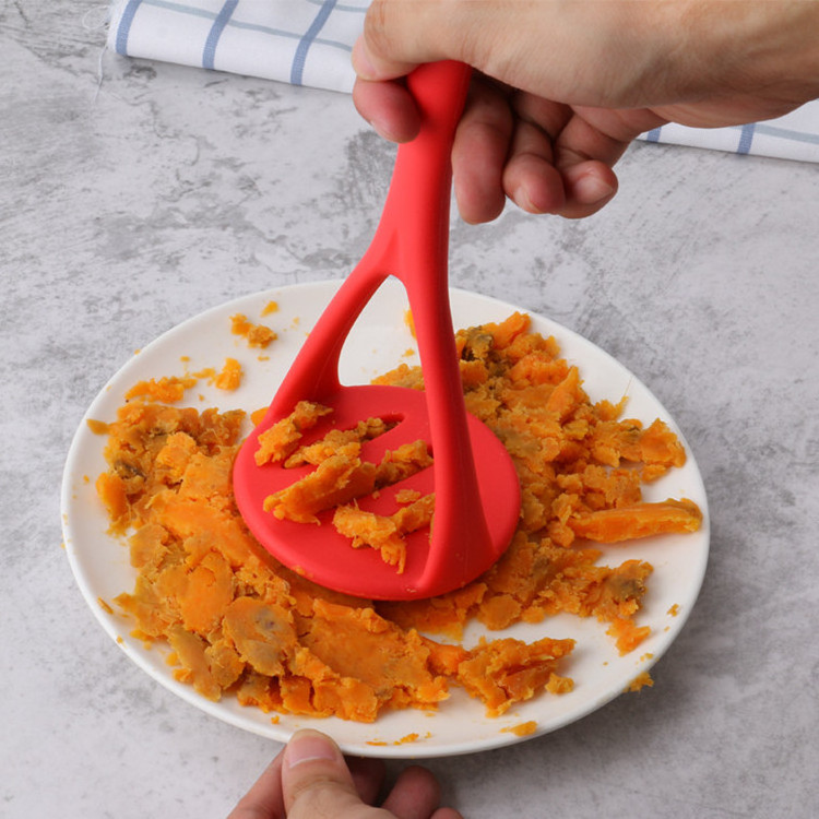 Durable silicone cooking utensils food grade silicone manual potato masher press