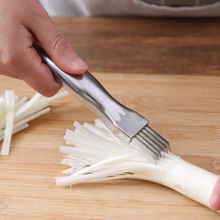 Multi functional kitchen gadgets stainless steel kitchen scallion cutter