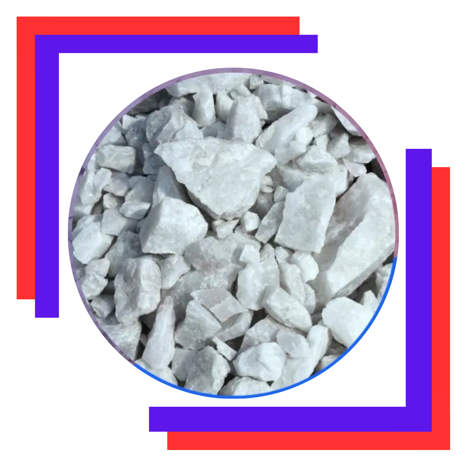 High quality snow white quartz  for glass, ceramic production and water filtration