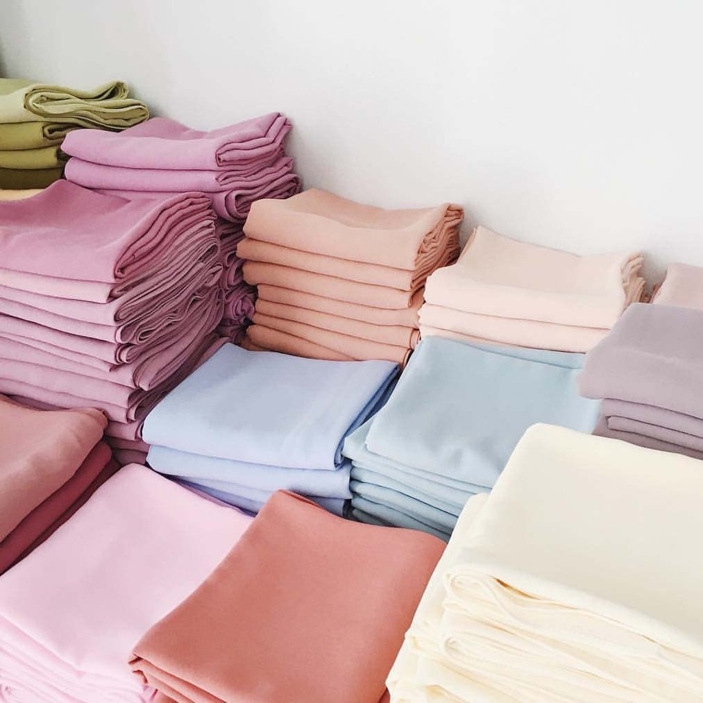 Premium Malaysia Heavy Pearl Chiffon Hijabs Long Malay Veil Tudung Bawal Scarves 120+ Colors