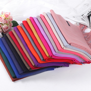 Pure color  Plain Cashmere Pashmina Shawls Women Soft Warm Scarf