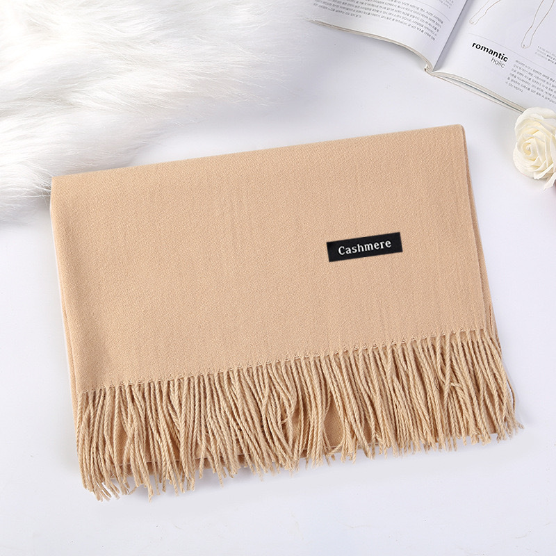 Pure color  Plain Cashmere Pashmina Shawls Women Soft Warm Scarf