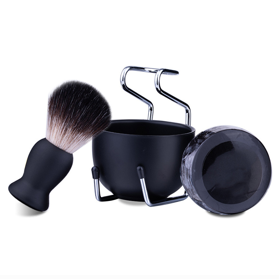 Badger Hair Shaving Brush and Bowl Kit for men Black Shaving Brush set with Soap