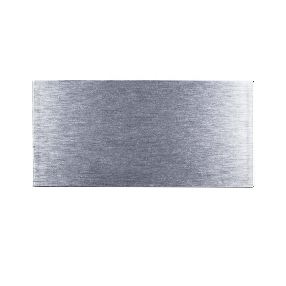 Ready to Ship Art 3D Backsplash Peel and Stick Brushed Silver Metal Subway Tile