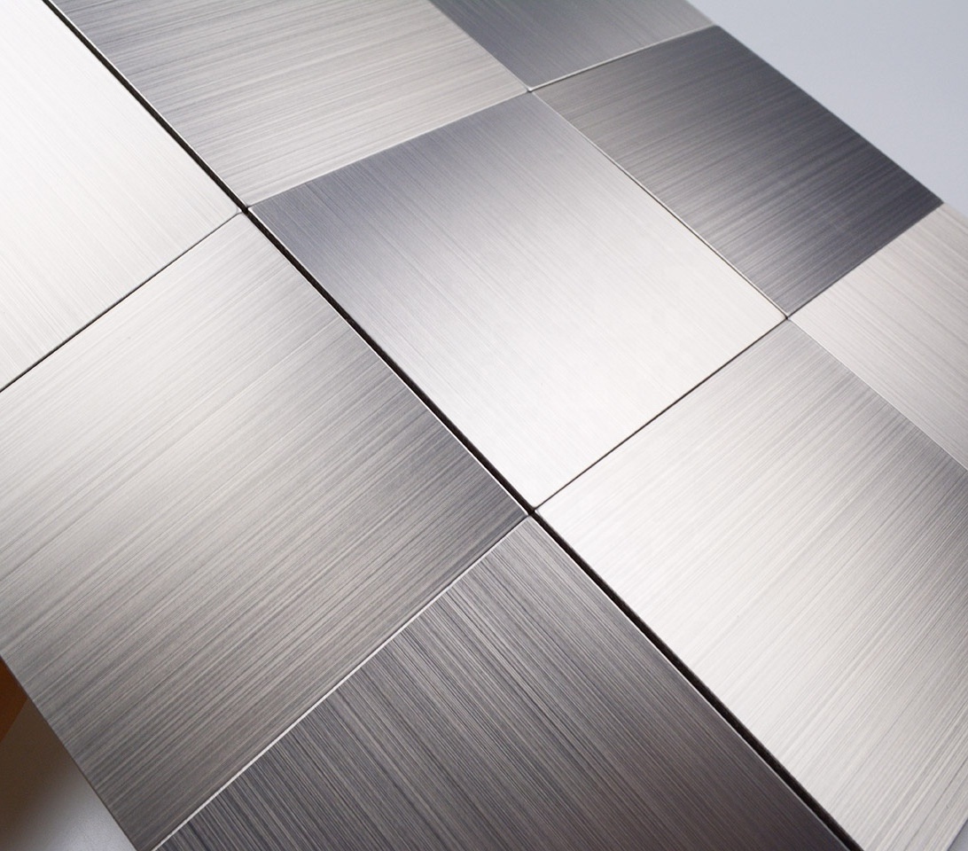 Ready to Ship Aluminum Surface Peel and Stick Tile Metal Backsplash for Kitchen