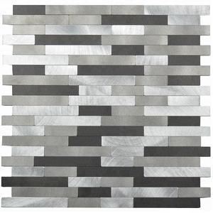 Ready to ship interlocking aluminum peel and stick decorative mosaic wall tile