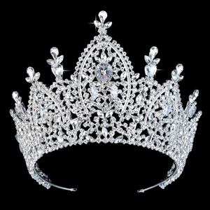 Echsio Women Tiara Rhinestone Crystal Crown Wholesale Wedding Bridal Jewelry Hair accessories For Queen Guaranteed Crown BC3200