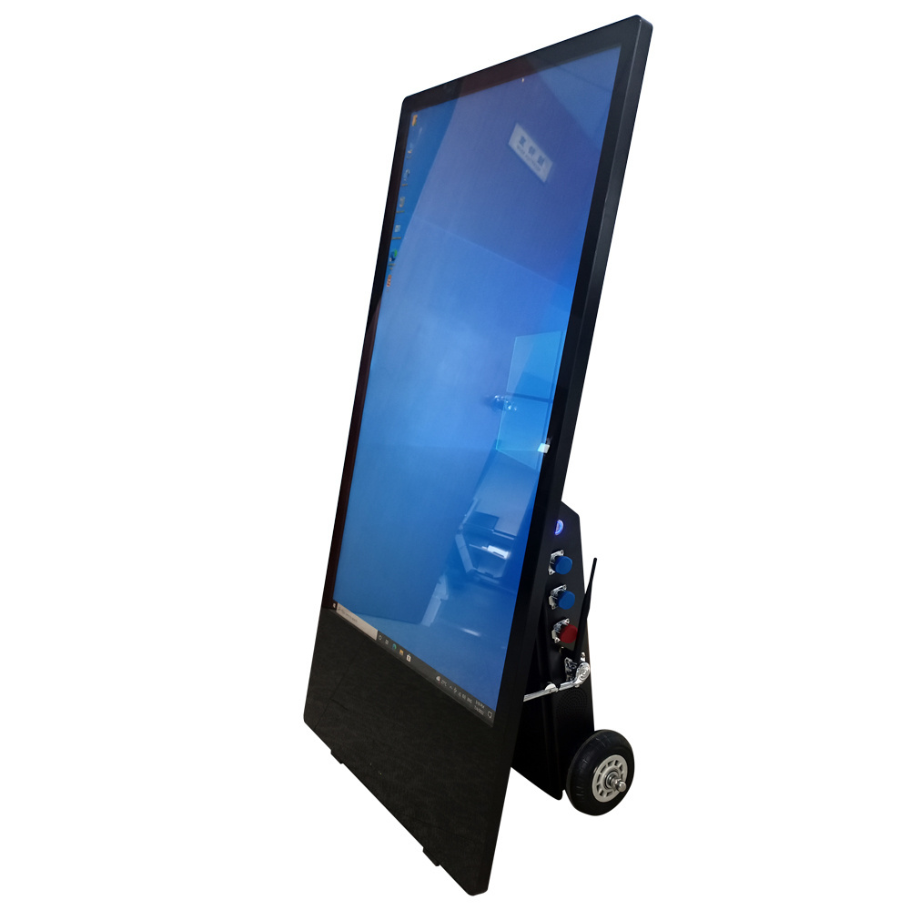 43 inch Moveable Portable Outdoor Android Advertising Player Digital Poster Signage And Display With Battery