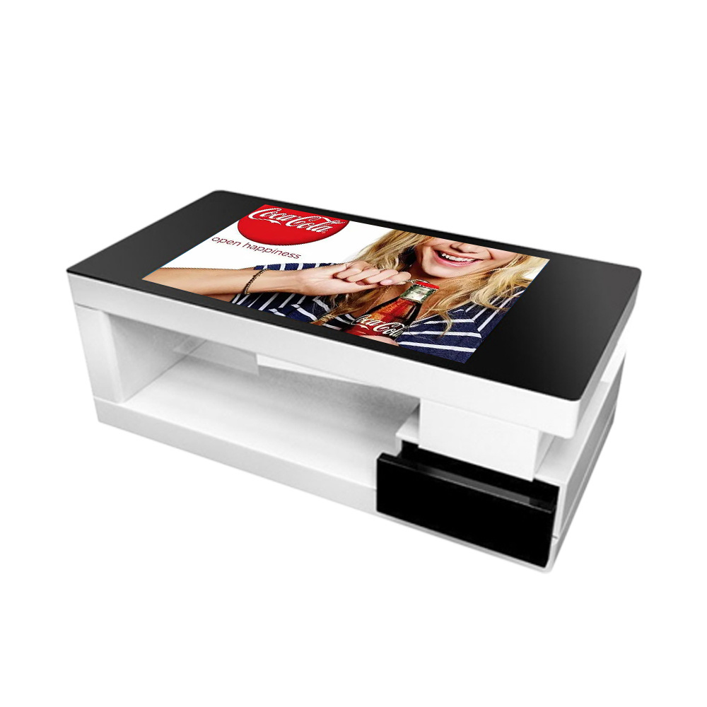 Custom Size 40 Inch Lcd Screen Table Advertising Player Multi Interactive 4K Waterproof Android Touch Screen Smart Coffee Table