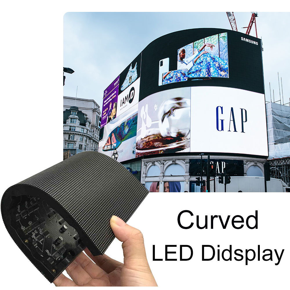 custom waterproof P3 P4 P5 P6 LED panel video wall display curved soft flexible outdoor shopping advertising LED display screen