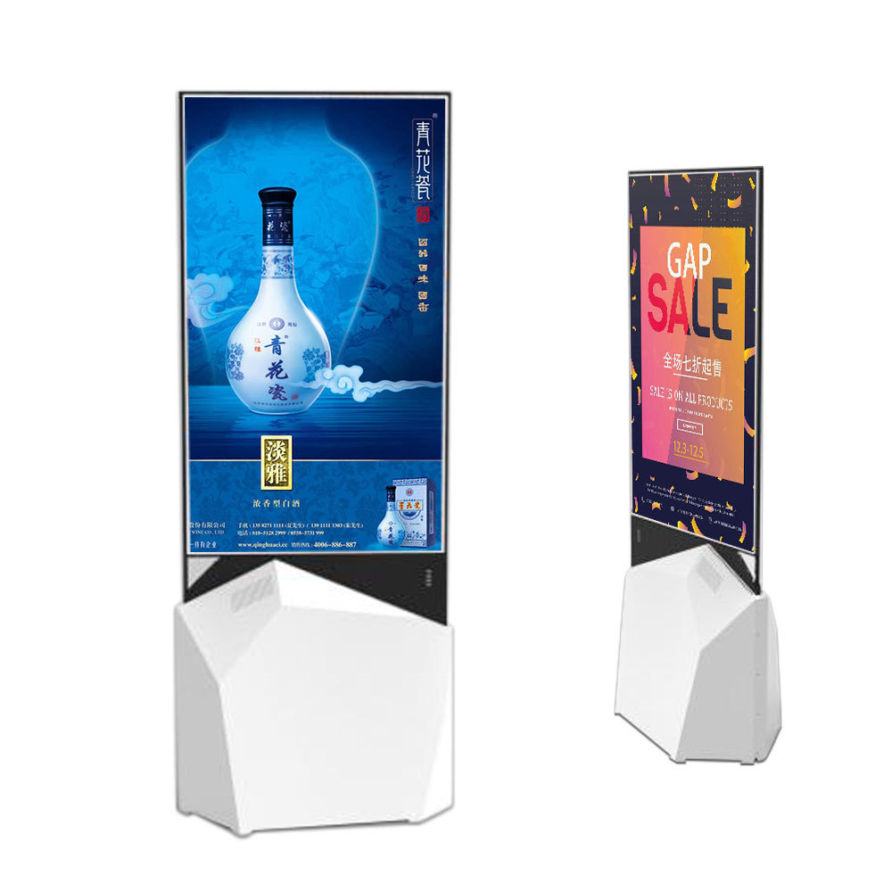 Advertising playing equipment Vertical two-sided LCD hanging double sided lcd display