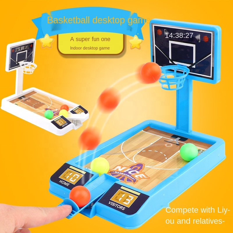 Children's Indoor and Outdoor Desktop Shooting Board Game Mini Plastic Finger Basketball Toy