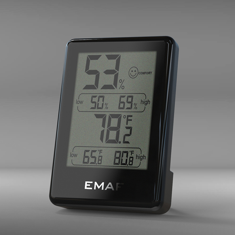 EMAF OEM Large Display Home Office Thermometer Magnetic Indoor Digital Thermo Hygrometer Temperature Monitor Meters