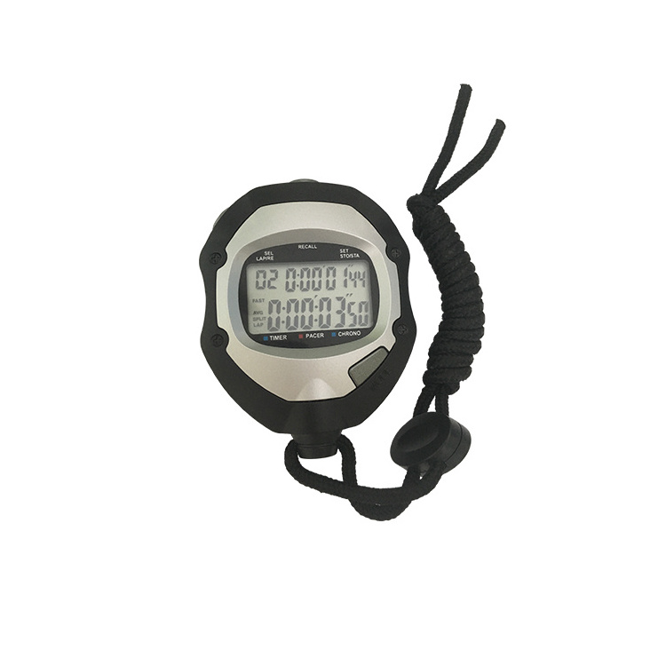 EMAF ABS digital arm sport watch pedometer 1/2/3 rows stopwatch 0.01S accurate waterproof coach stopwatch with lanyard