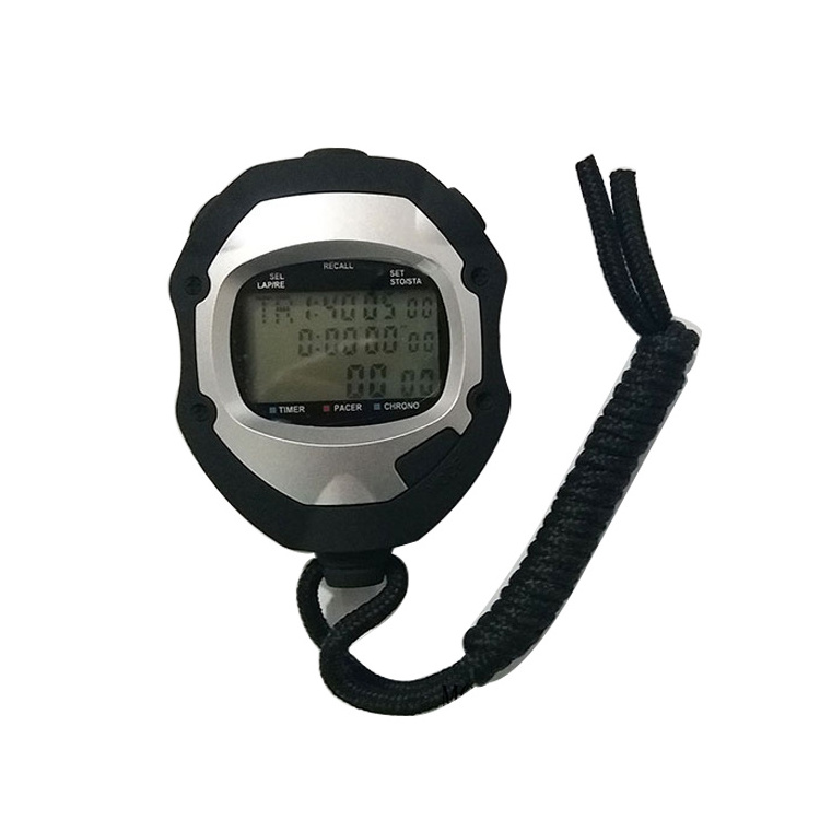 EMAF ABS digital arm sport watch pedometer 1/2/3 rows stopwatch 0.01S accurate waterproof coach stopwatch with lanyard