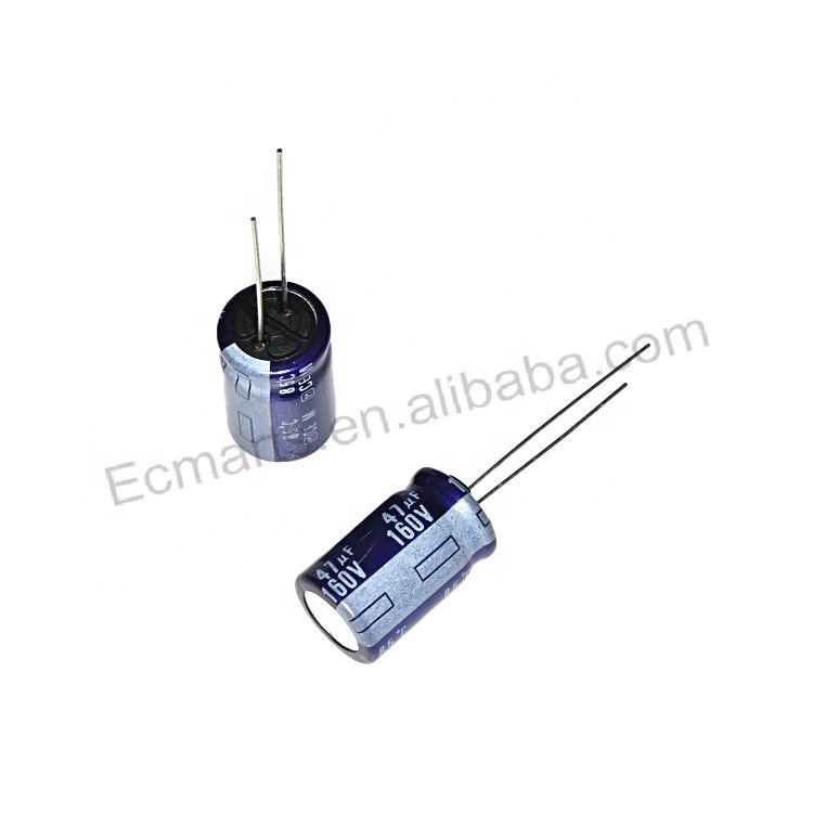 EC-Mart Radial Leaded 47UF 160V Aluminum Electrolytic Capacitors ECA-2CM470