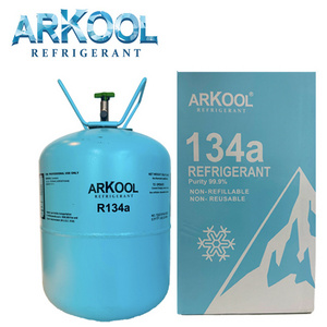 Arkool Hot selling 99.9% purity small can usa cylinder 13.6kg r134a refrigerant gas