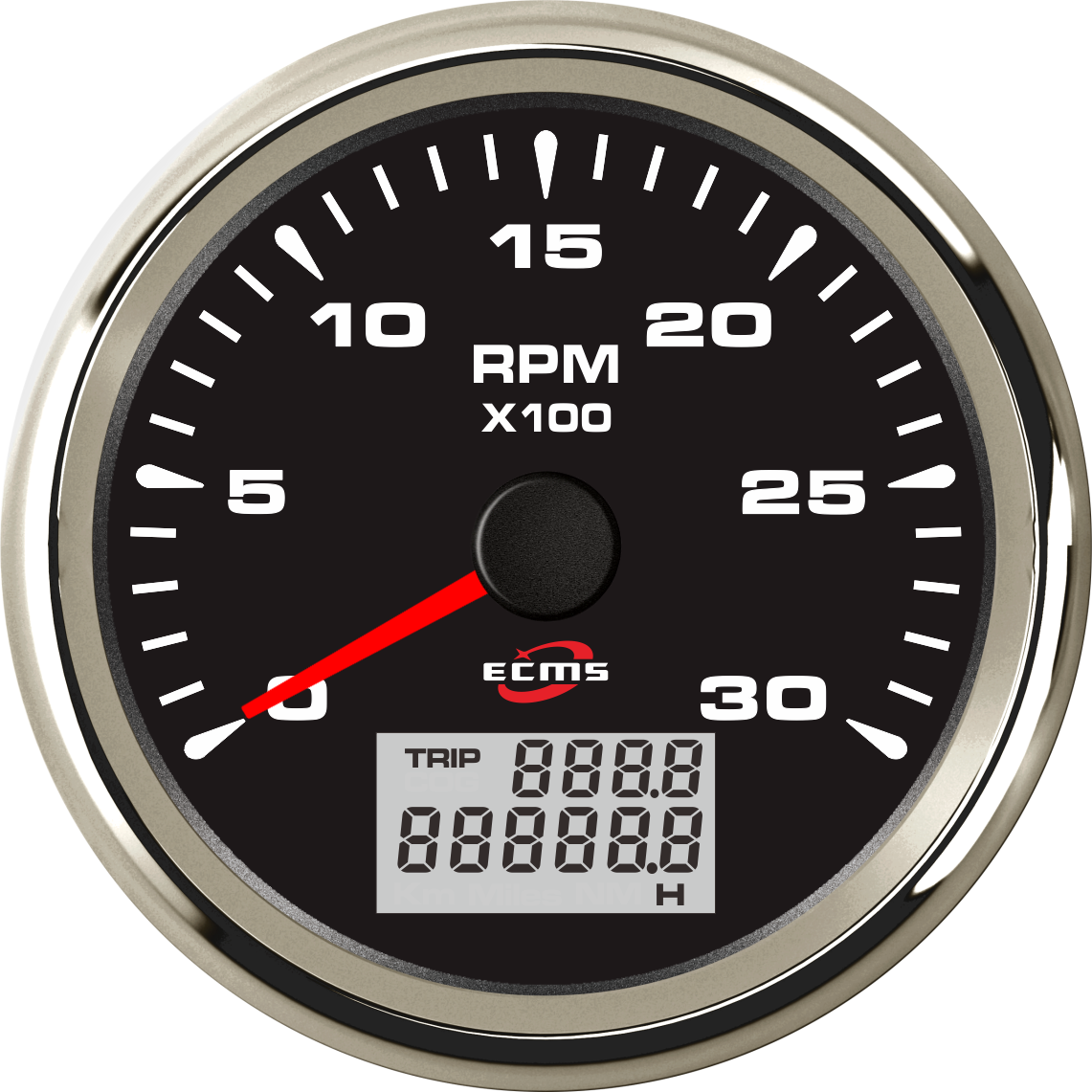 White 85mm 3K RPM Gauge Meter Digital RPM Tachometer Pulse Engine Tachometer RPM Meter