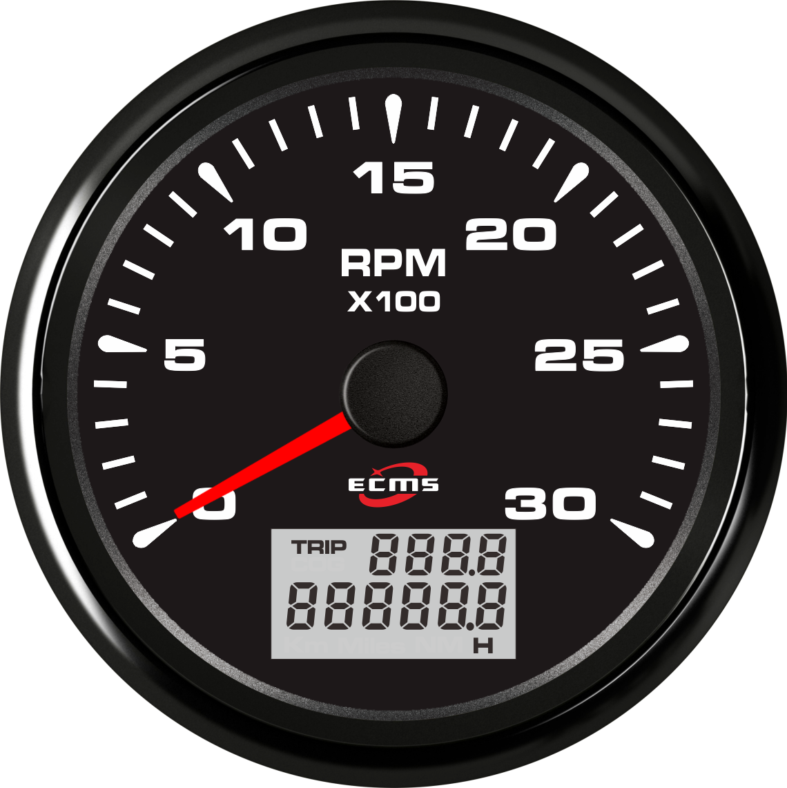 White 85mm 3K RPM Gauge Meter Digital RPM Tachometer Pulse Engine Tachometer RPM Meter