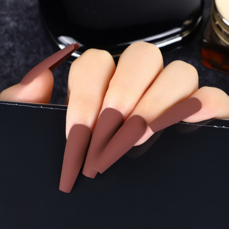 Wholesale bulk 30pcs nude artificial press on nails false nail tips full cover short finger nails with glue for kids girls