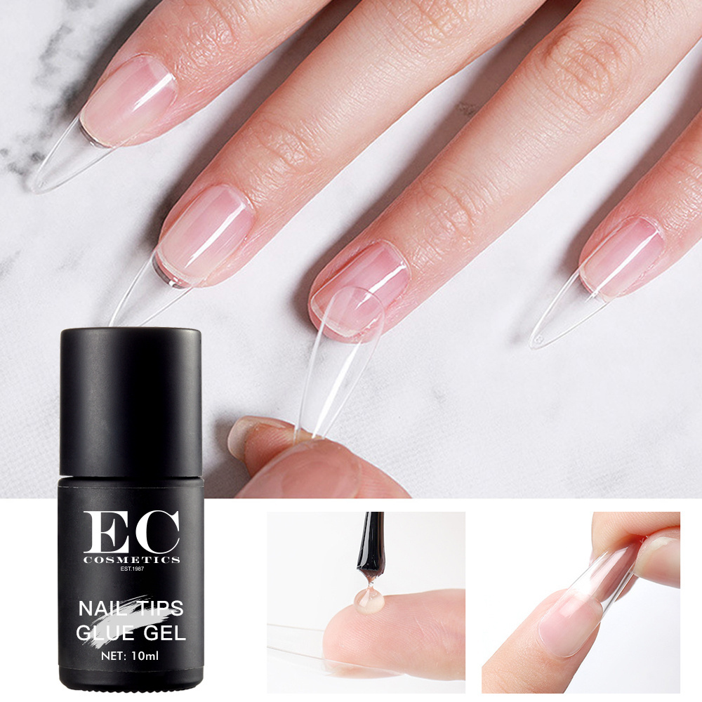 3 In 1 Nail Tips Glue Gel 15ml Multifunction Nail Base Coat  base strengthener Rhinestone Glue Gel