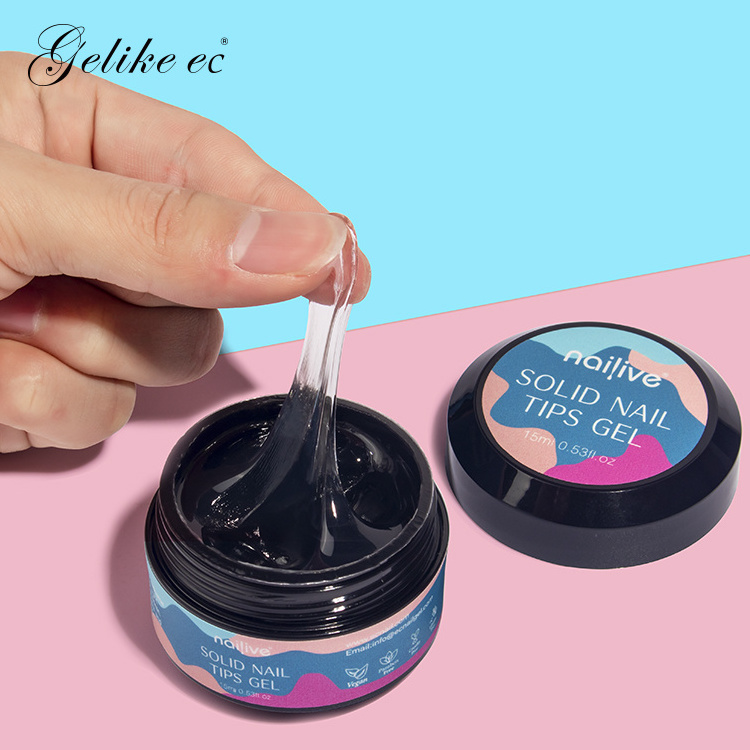 Newest Professional Solid Gel Glue Transparent Press on Nail UV Tips Glue for Nail Extension