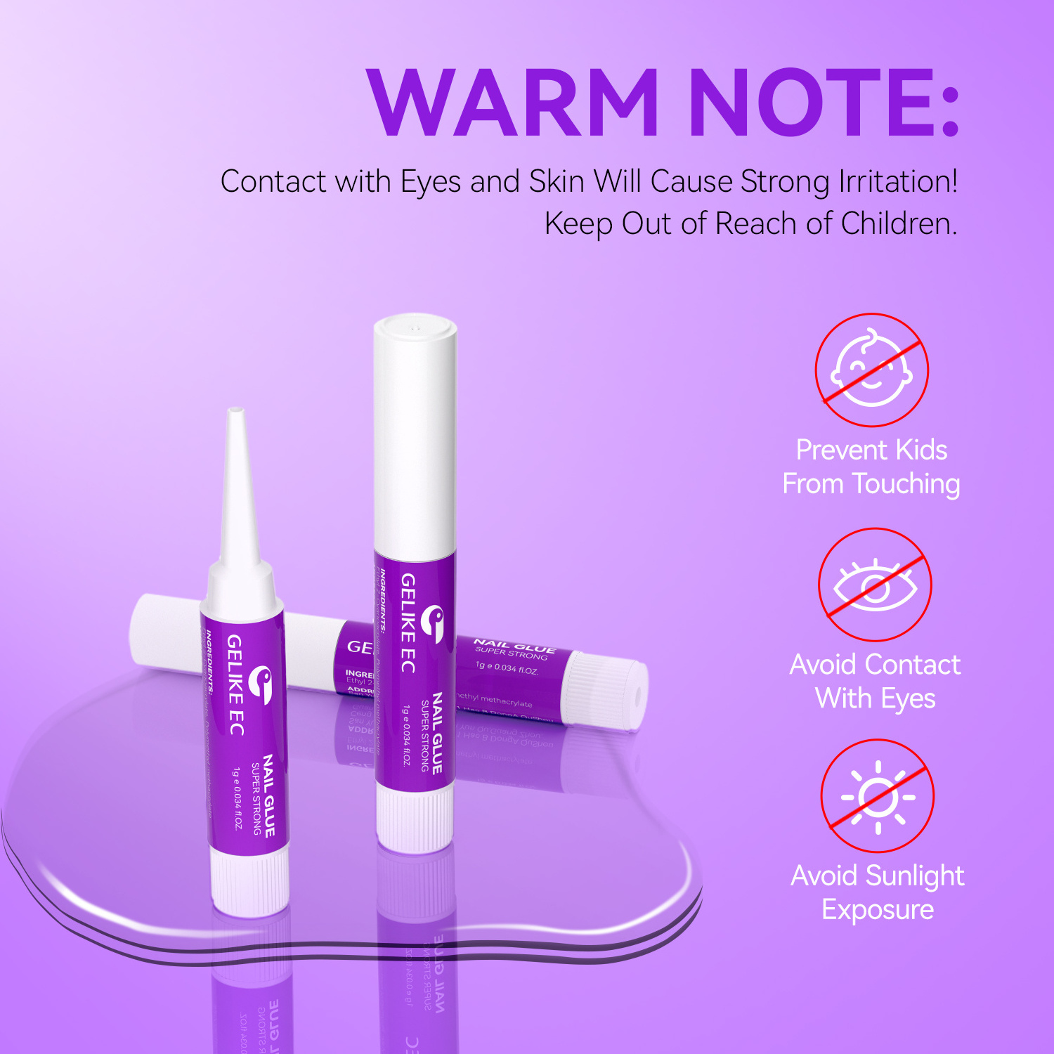 Nail Tip Glue Gel Customized Logo Acrylic Mini Press on Nail Gel Glue Private Label Brush on Nail Glue