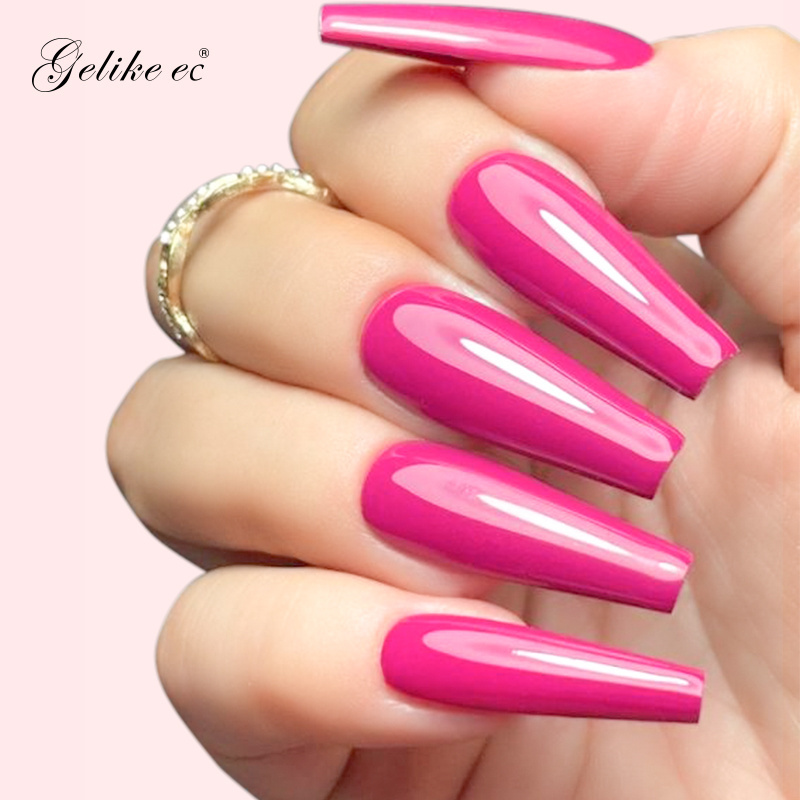 Private label finger nails artificial fingernails gel x gelly tips press on nails clear full cover soft gel tips