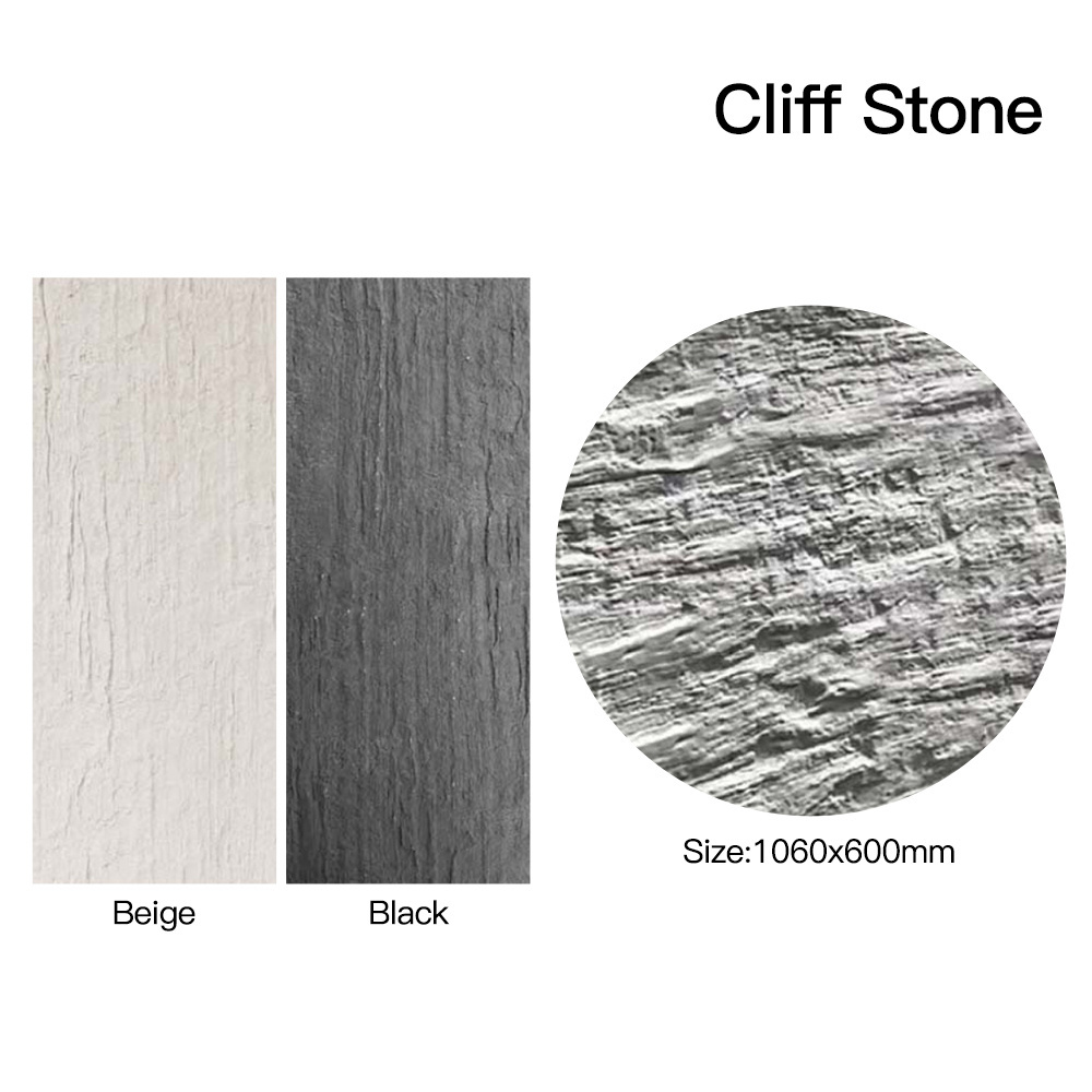 Free Samples Beige Cliff Stone Flexible Mosaic Soft Ceramic MCM Tiles for Interior Antibacterial Vintage Rust Board