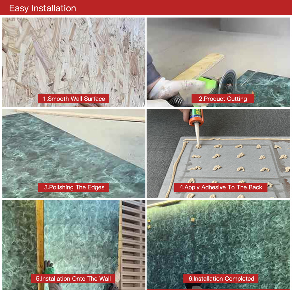 Eco-Friendly Snow Orange Gilt Flexible Wall Tiles Cheap Cement Board Decoration Peel And Stick MCM Flexible Wall Tile