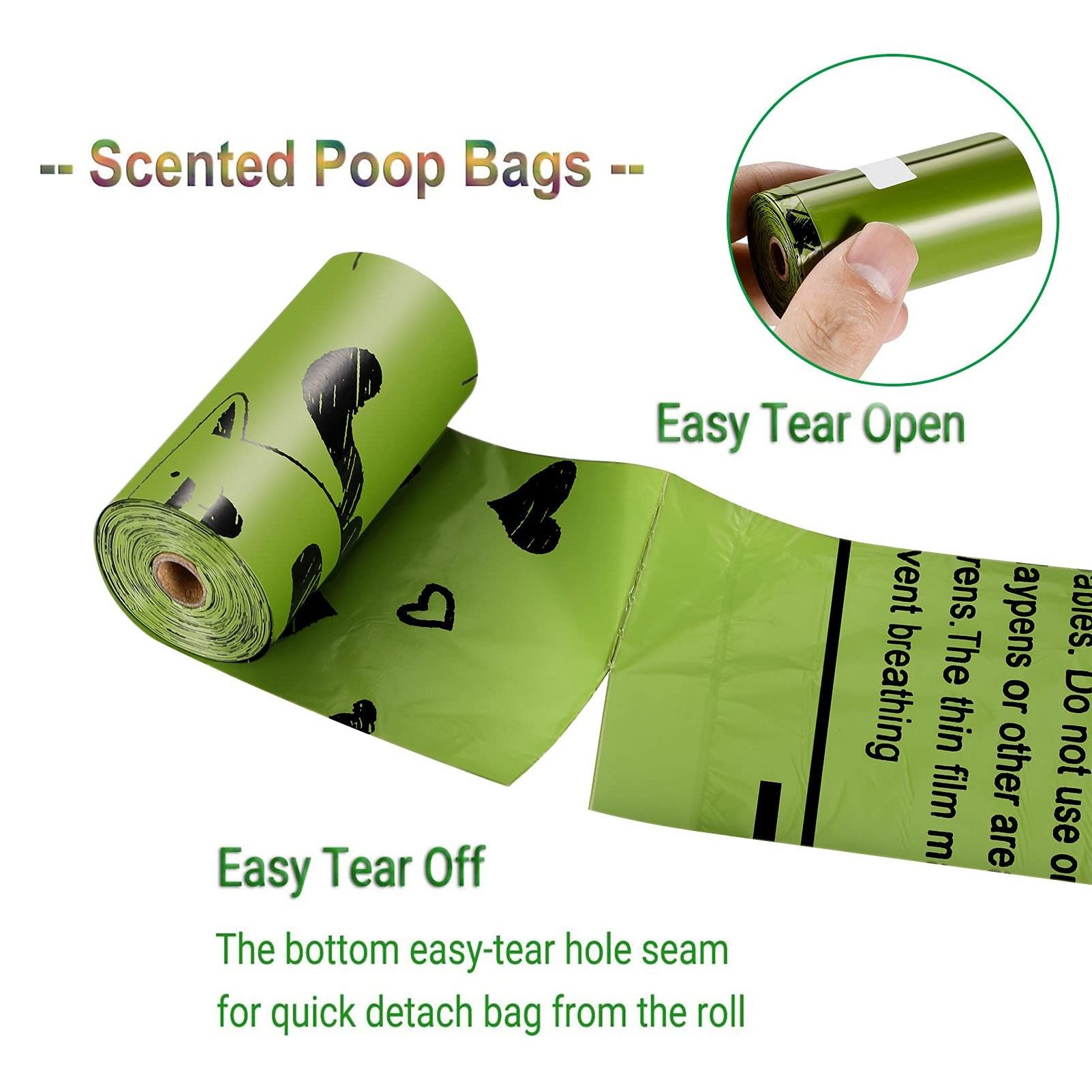 wholesale manufacturer custom biodegradable pet waste bag dog poop bag