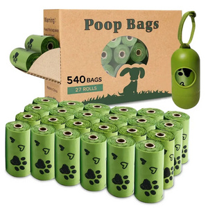 Custom logo biodegradable pet waste bag by the box dog  poop bags for dogs biodegradable scent pet poop bag