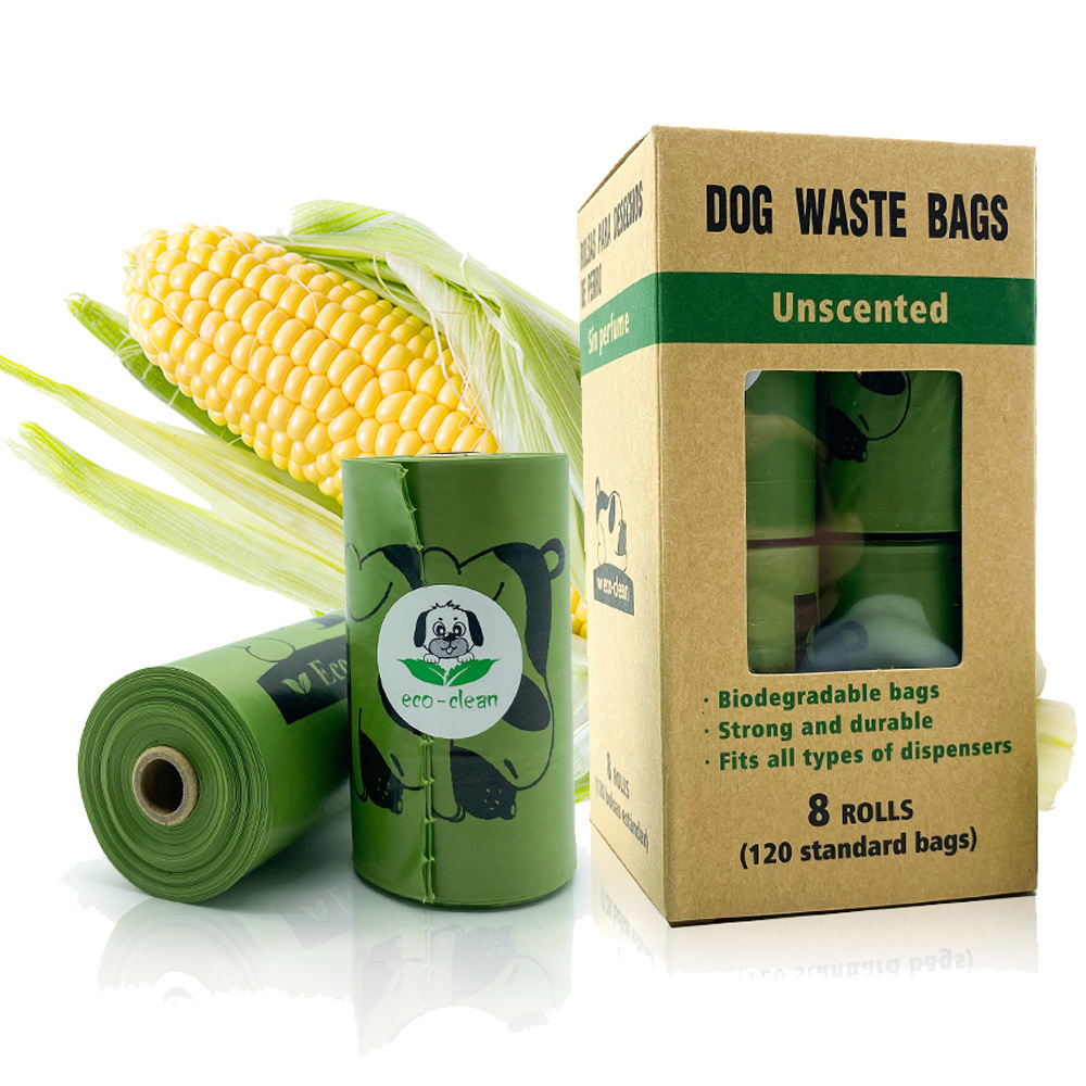 Custom logo biodegradable pet waste bag by the box dog  poop bags for dogs biodegradable scent pet poop bag