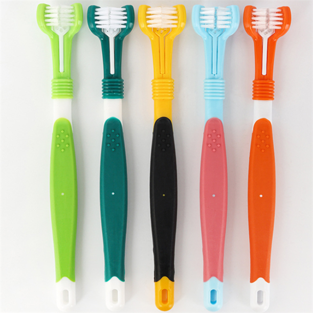 New pet teeth cleaning by brush Made of plastic for dogs and cats can help small animals clean their mouth