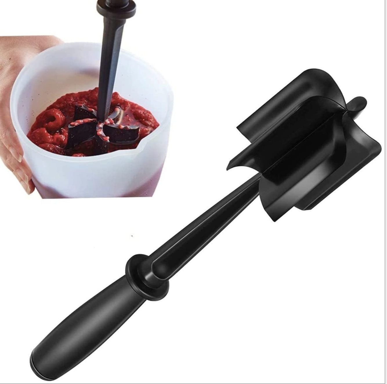 Hot selling kitchen gadgets essential for family kitchen tool ground beef hamburger heat resistant nylon potato masher