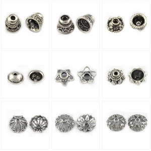 7*7.7mm Antique Silver Filigree Jewellery Making Findings Hollowed Dome Beads Cap