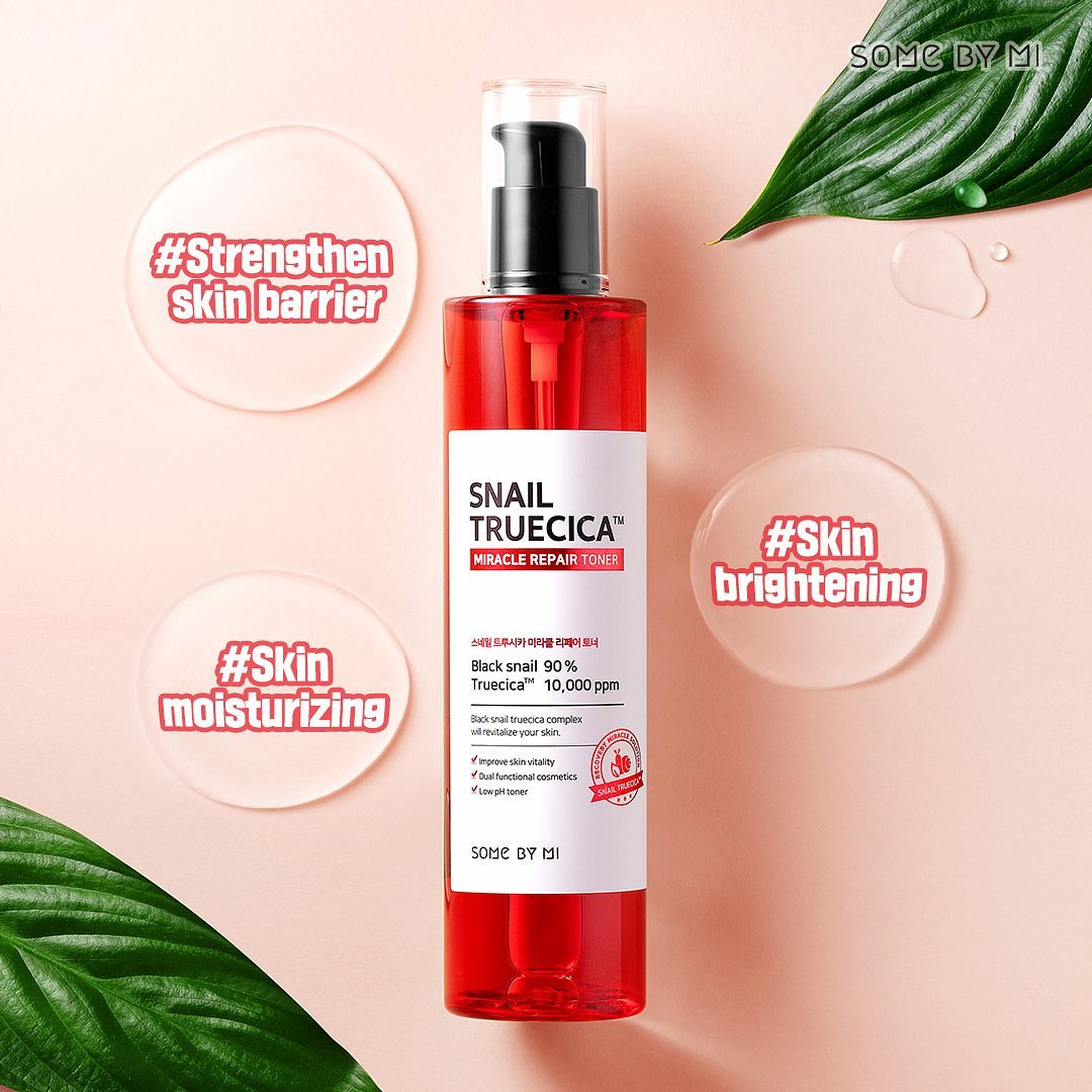 Korea  Skin Care Anti-aging Cosmetics Products SOME BY MI SNAIL TRUECICA MIRACLE REPAIR TONER 135ML