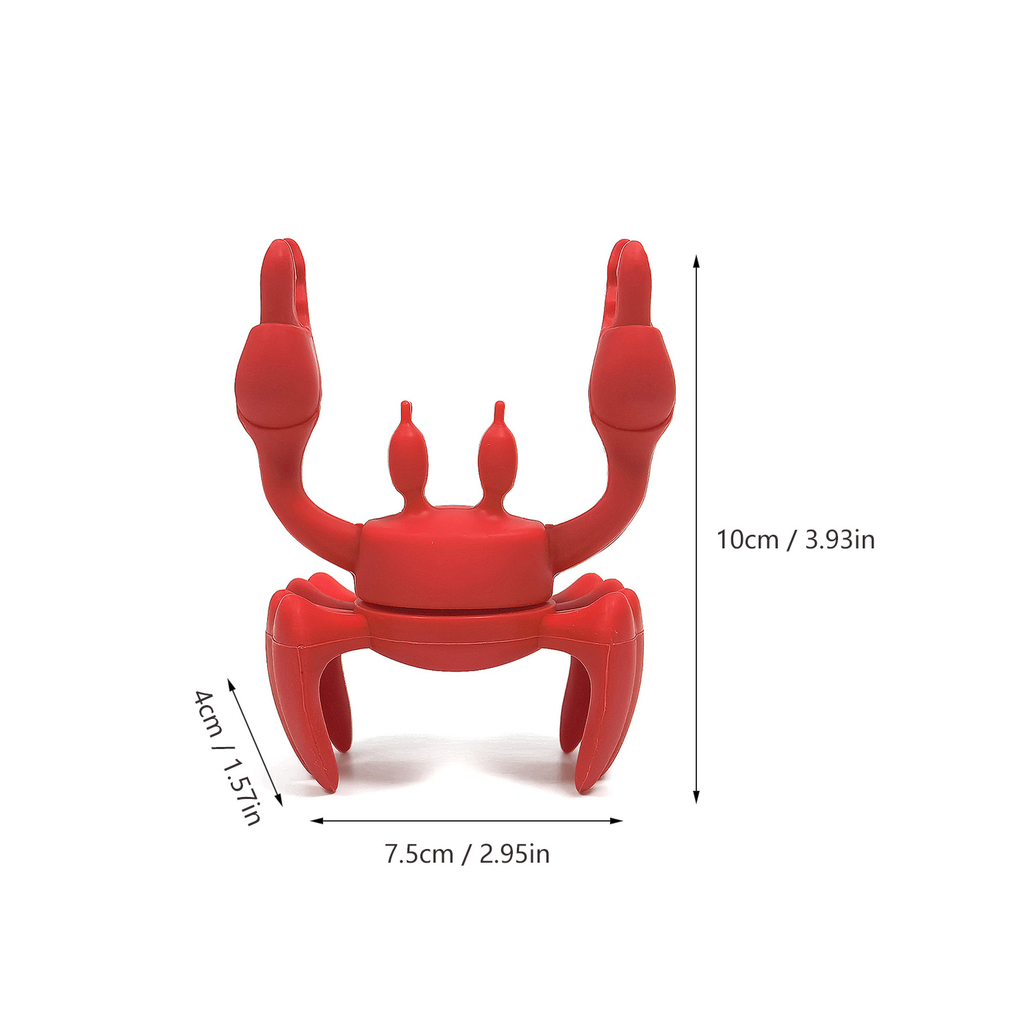 Custom Heat-Resistant Silicone Kitchen Red Crab Shape Spoon Holder Grill Utensil Holder