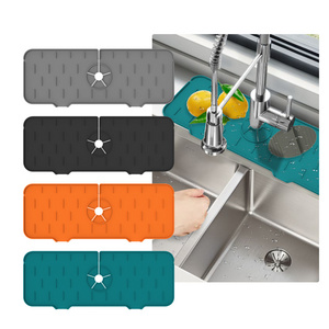 Eco-Life Silicone Sink Splash Guard Faucet Water Catcher Mat Kitchen Sink Faucet Splash Catcher Drying Mat