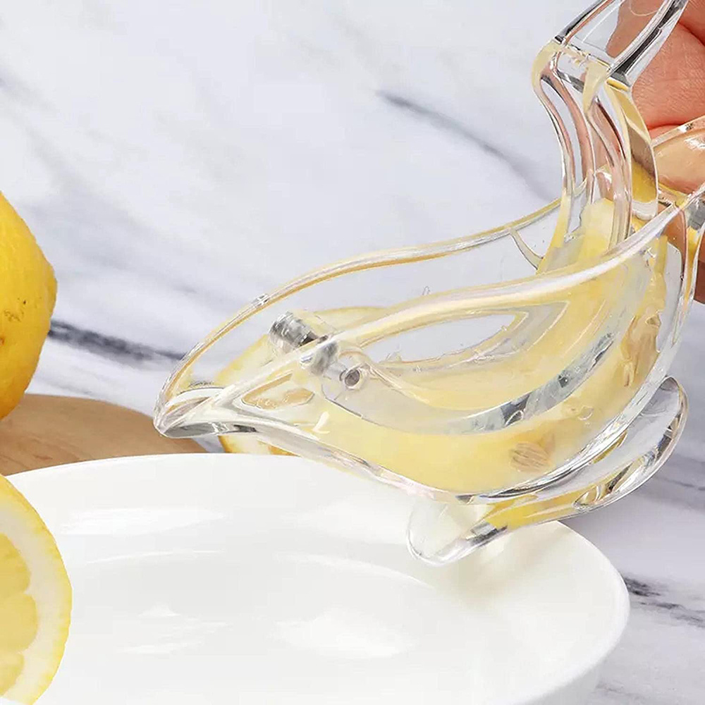 Bird Shaped Glass Lemon Lime Juice Squeezer Clear Acrylic Lemon Slice Squeezer Manual Bird Lemon Squeezer