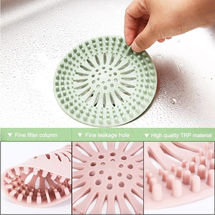 Anti-Blocking Filter Hair Catcher Shower Bathroom Drain Cover Sink Strainers Drain Cover