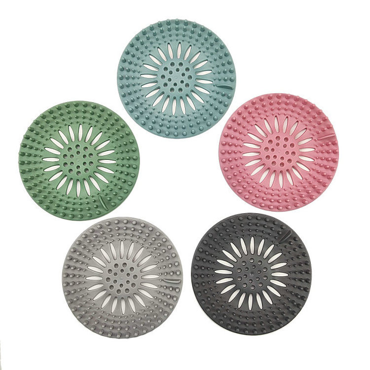 Wholesale High Quality Bathroom Shower Tub Hair Catcher Cover Durable Silicone Hair Stopper Shower