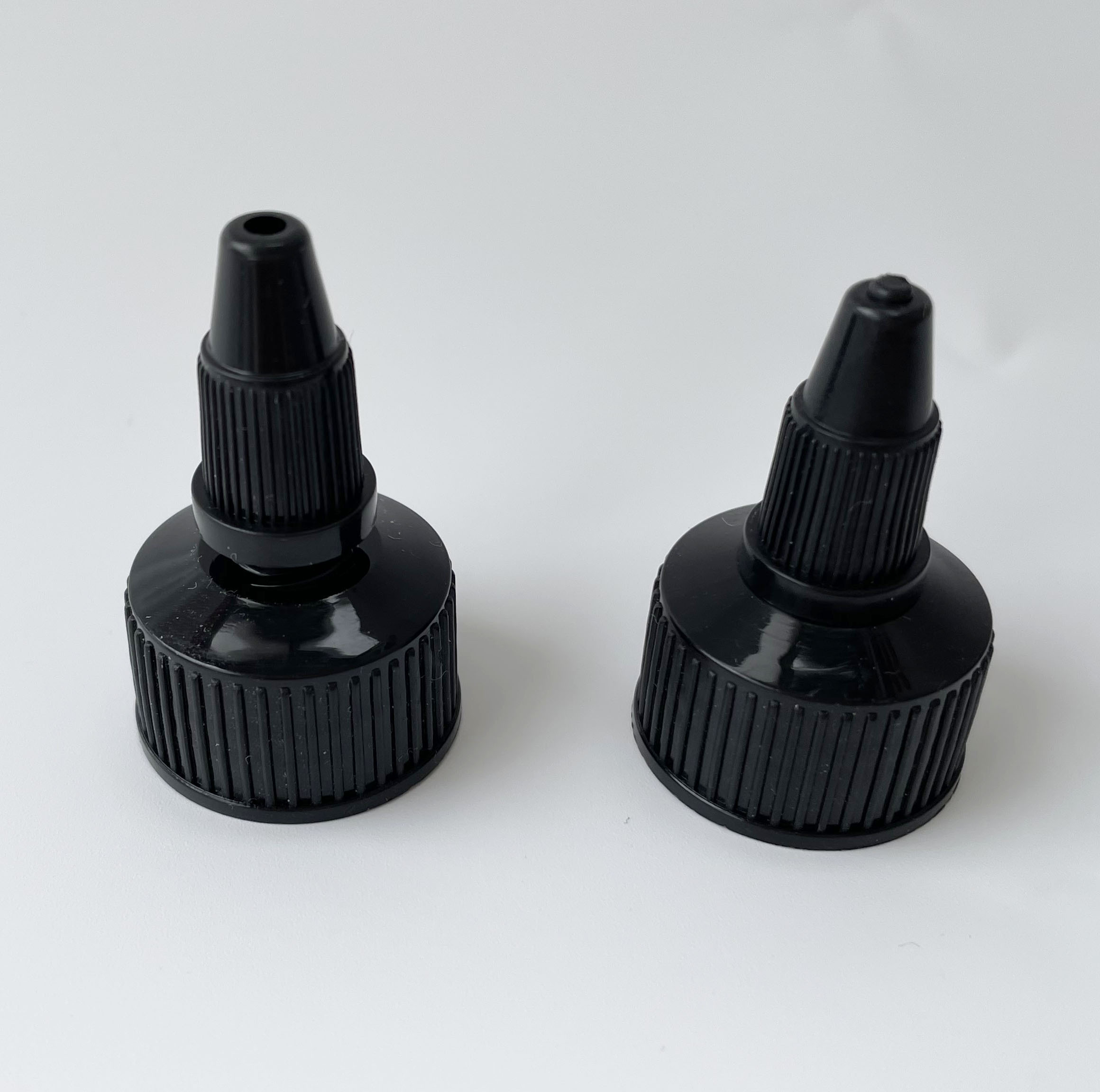 20mm 24mm 28mm Spout Cap closures plastic bottles caps twist top cap dispenser for hair product hot sauce packaging lid