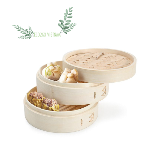 Custom Size Or Mini Bamboo Steamer Basket Party Favor With Cheap Price From Eco2go Vietnam