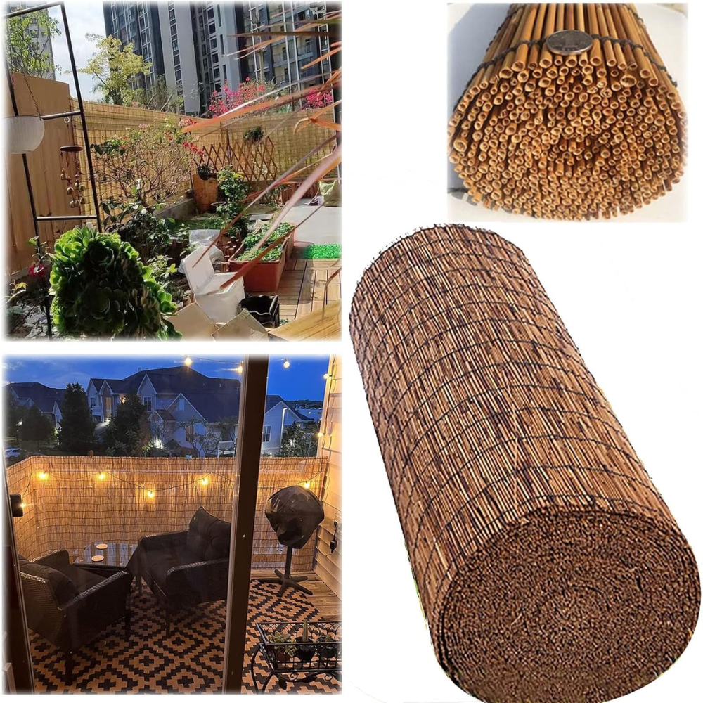 Bamboo Fence Rolls Natural Reed Fencing Roller Blind 6FTx16.4FT 4FTx16.4FT 6FTx14FT Privacy Reed Screen Panels