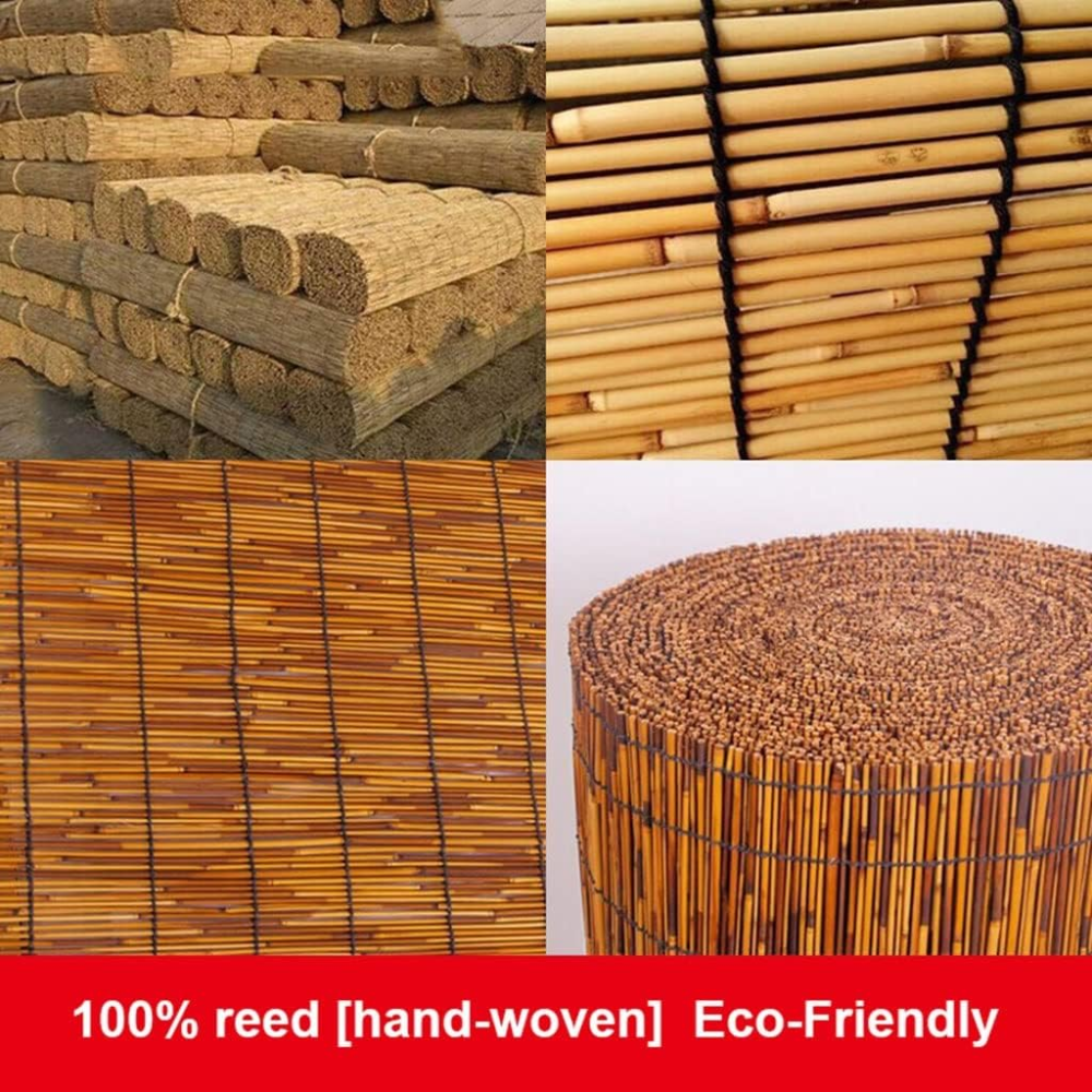 Bamboo Fence Rolls Natural Reed Fencing Roller Blind 6FTx16.4FT 4FTx16.4FT 6FTx14FT Privacy Reed Screen Panels