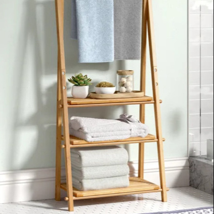 Decorative wooden Bamboo ladders/Bamboo Ladder Towel Rack 100% Natural Bamboo Made in Eco2go Viet Nam