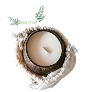 Organic Products Material Non-toxic Coconut Shell Candle Bowls/ Coconut Shell Bowls For Candle With Laser Logo Custom Vietnam